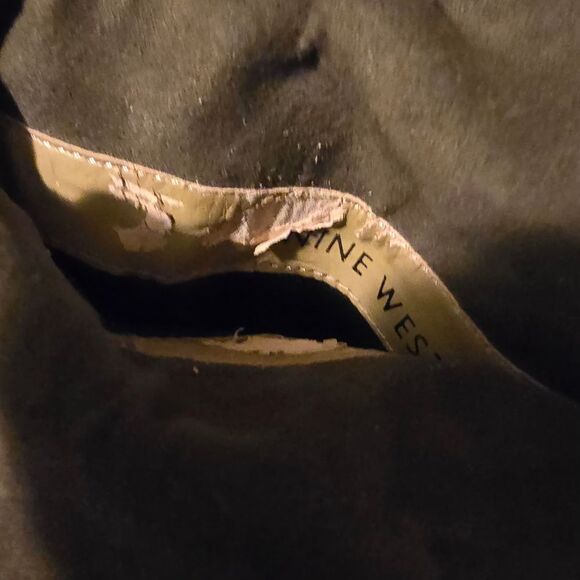 Nine West Olive Green Suede Heeled Boots 7 1/2 - Picture 8 of 8